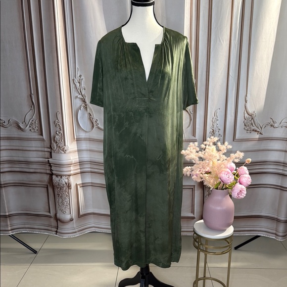 green emerald velvet dress Diane Dress in Aqua Dip Dye | Raquel Allegra